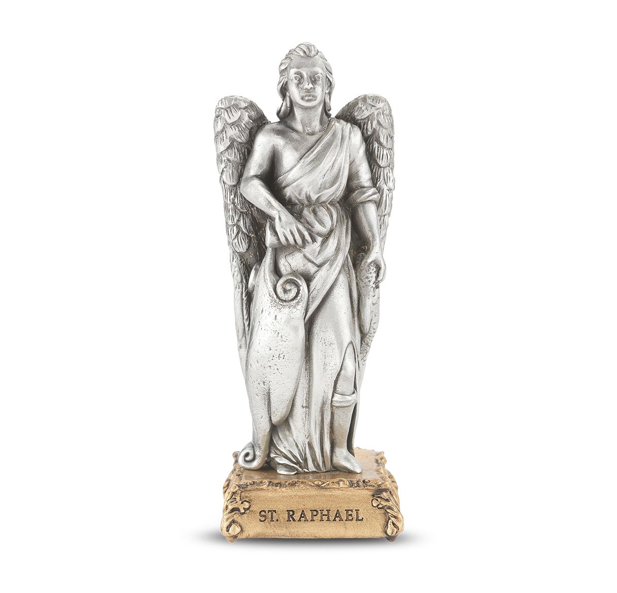 Saint Raphael Pewter Statue image 0