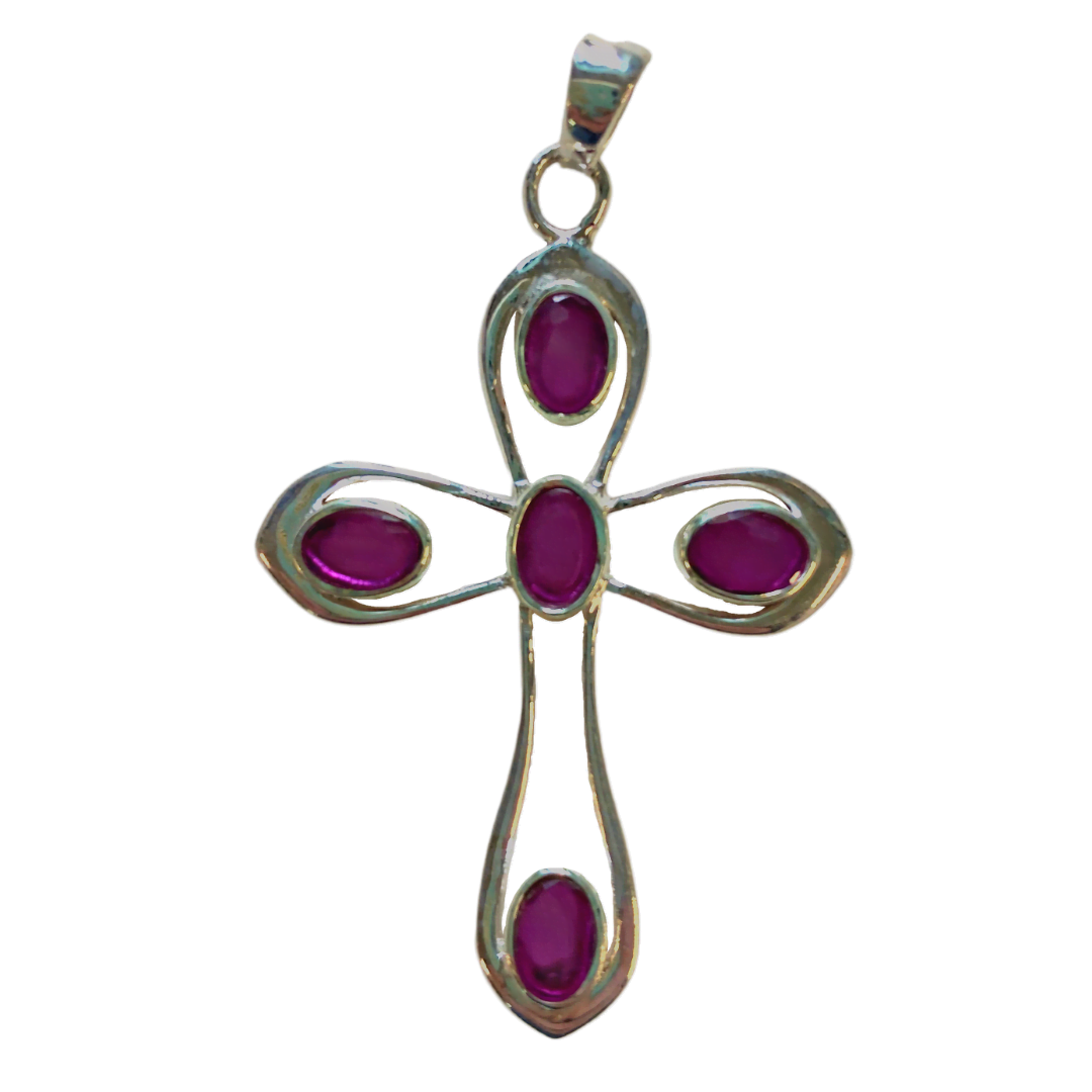 Ruby Cross Pendant image 0