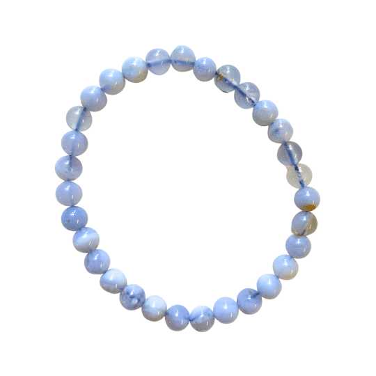 Blue Lace Agate Bracelet 6mm image 0