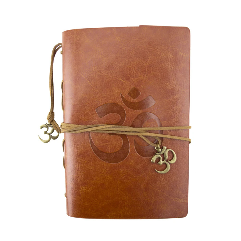 Om Leather Journal Brown image 0
