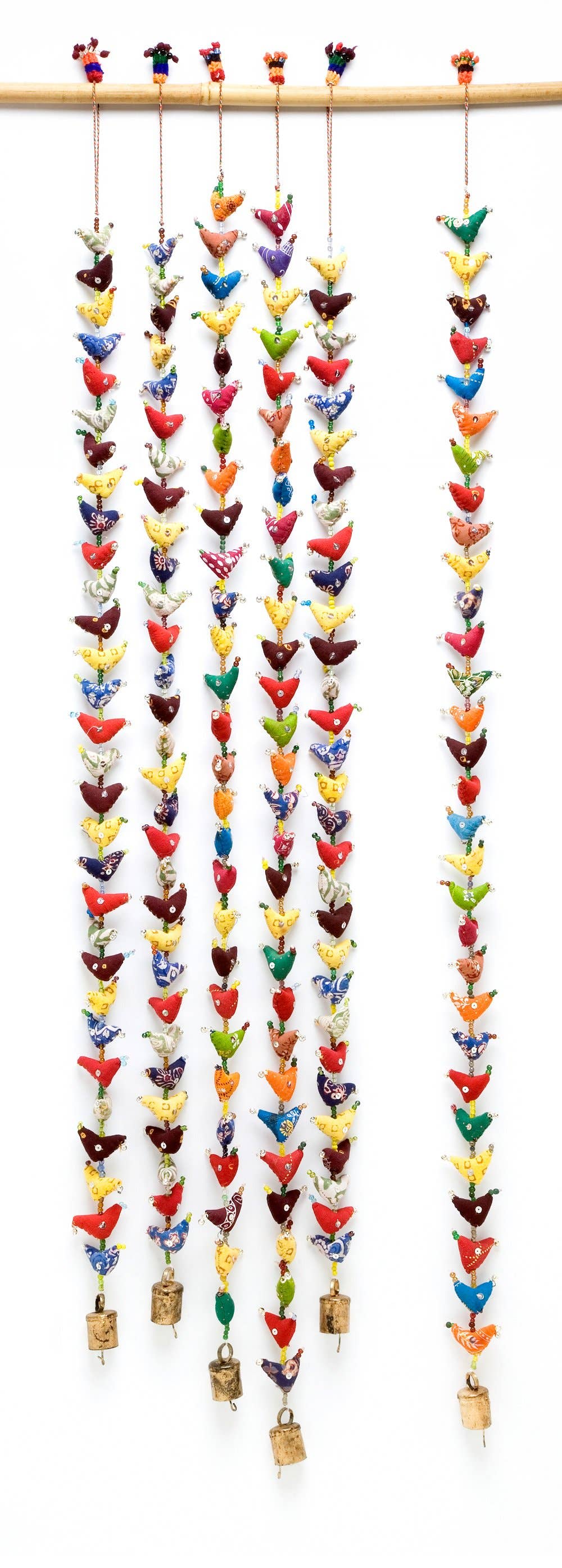 Prosperity Hens Strand Small Multi 45" Birds INDIKA India