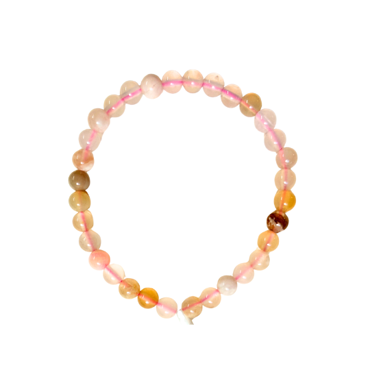 Cherry Blossom Agate Bracelet 6mm image 0