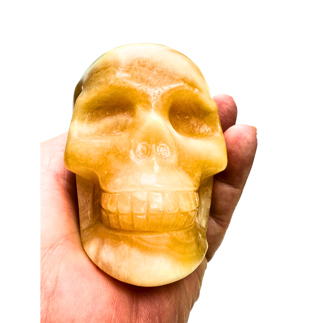 Orange Calcite Skull image 4