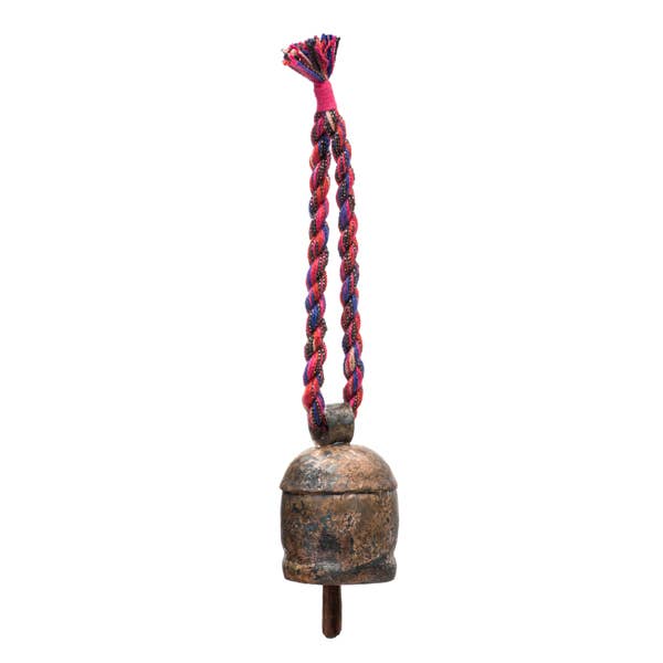Rainbow Twist Red Bell Wind Chime - Handmade