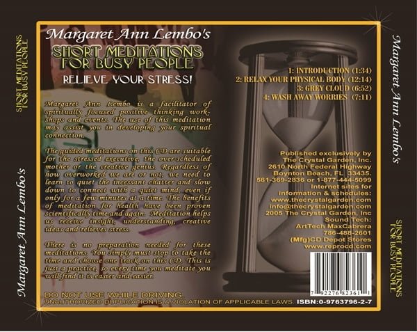 Short Meditations for Busy People: Relieve Your Stress! CD image 1