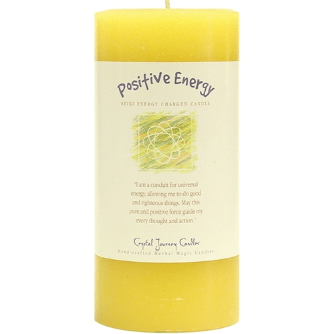 Positive Energy Big Pillar Candle Crystal Journey image 0