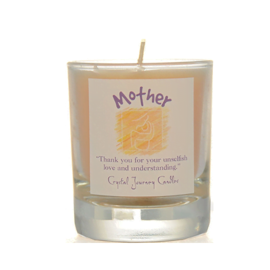 Mother Crystal Journey Glass Filled Votive Soy Candle image 0