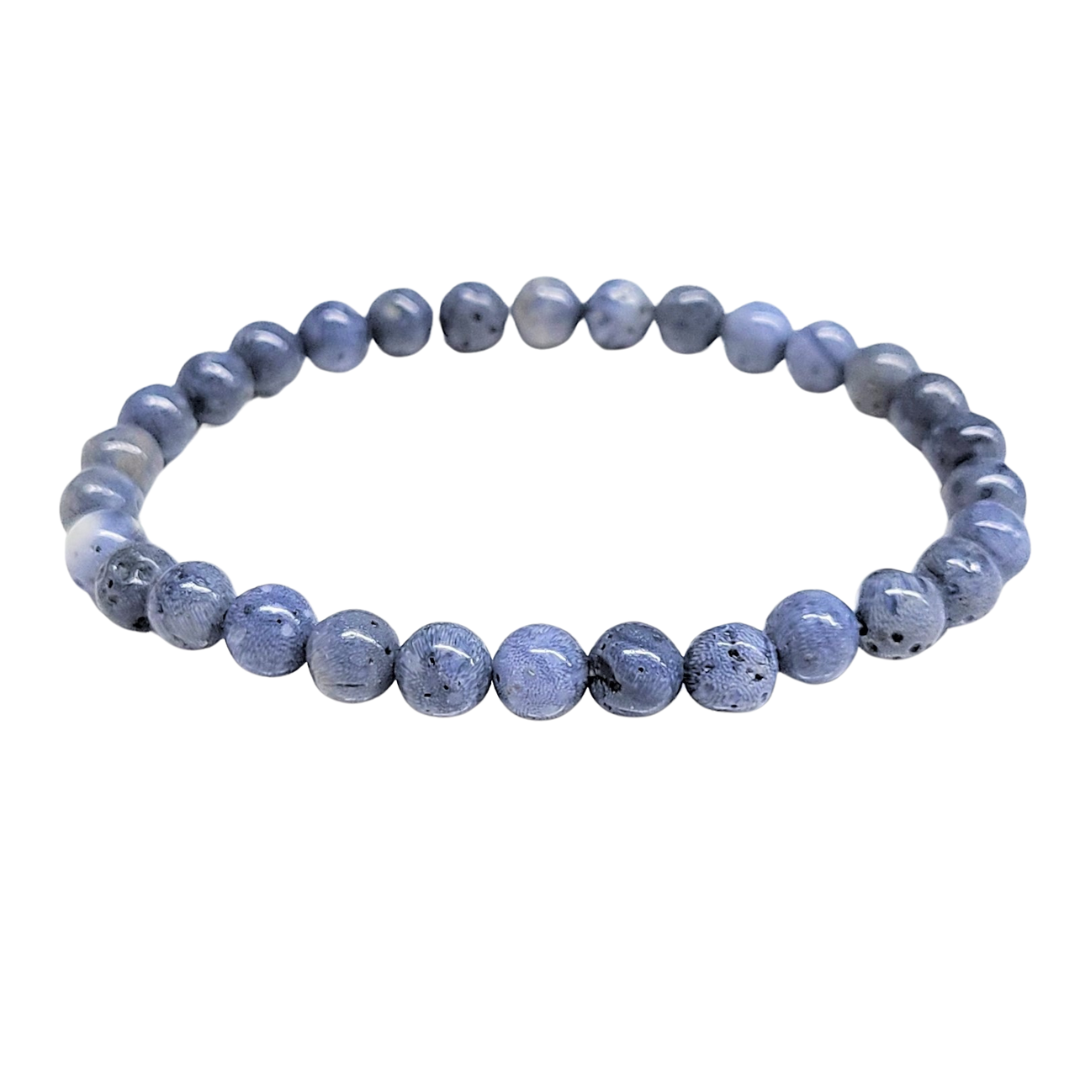 Blue Coral Bracelet 6mm image 0