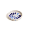Incense Ashcatcher Ceramic dish with blue floral and geometric patterns on a white background