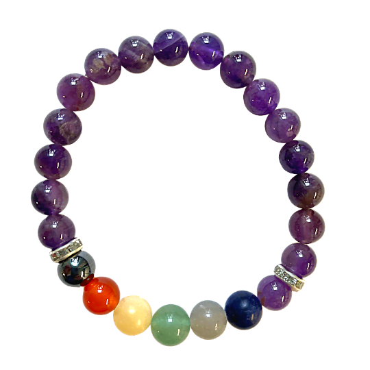 Chakra Amethyst Bracelet image 0