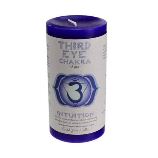 Third Eye Chakra Candle Big Pillar  image 0