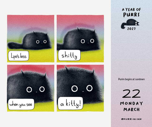2027 A Year of Purrs Day-to-Day Calendar