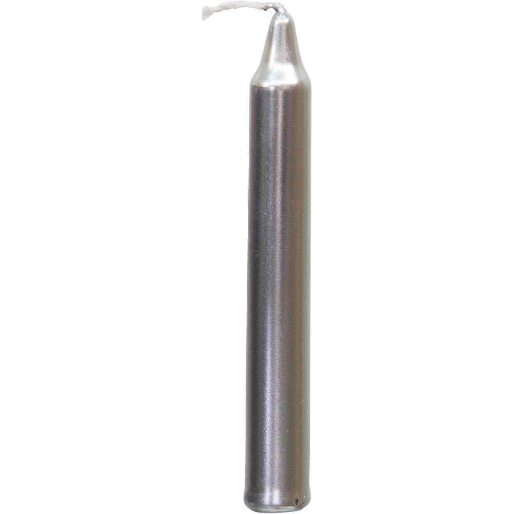 Mini Silver Chime Taper Candle 4″- 5″