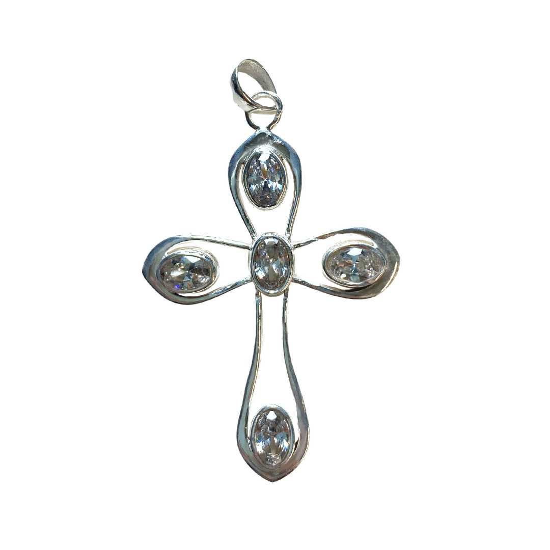 Clear Quartz Cross Pendant image 0