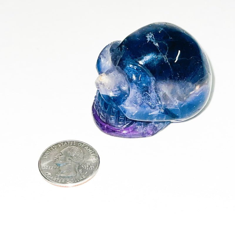 Fluorite Crystal Skull 2 inch image 4