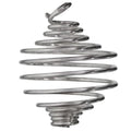 Large Silver Spiral Cage Pendant image 1