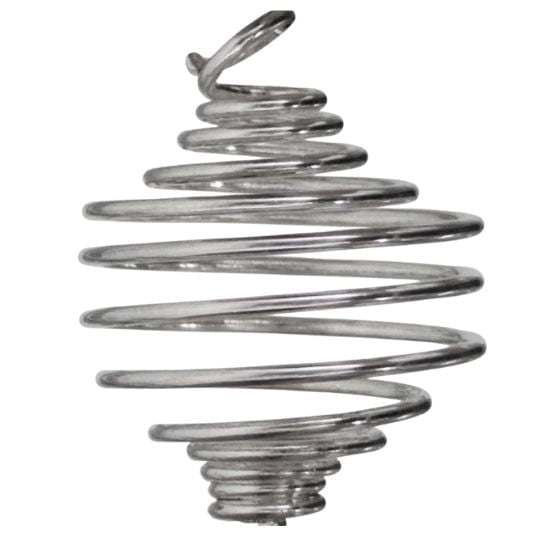 Large Silver Spiral Cage Pendant image 1
