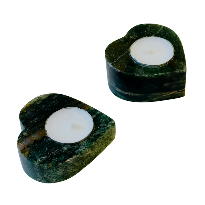 Emerald & Quartz Tealight Candle Holder image 0