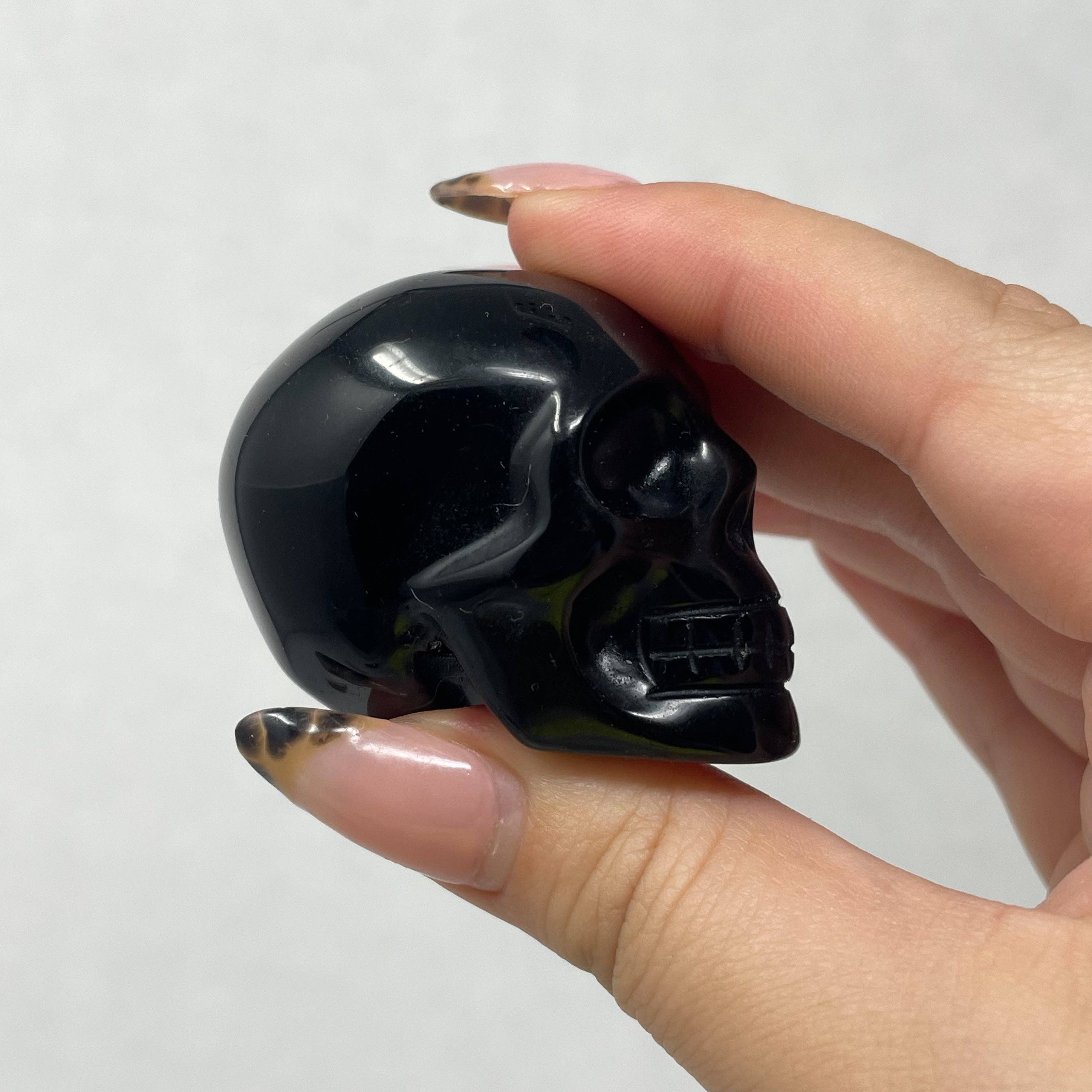 Black Obsidian Skull
