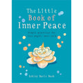 Book cover of 'The Little Book of Inner Peace' with a flower illustration on a blue background