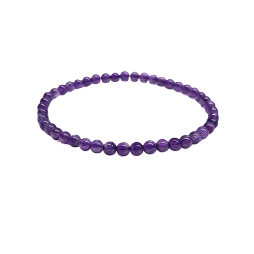 Amethyst Bracelet 4mm Small Wrist image 0