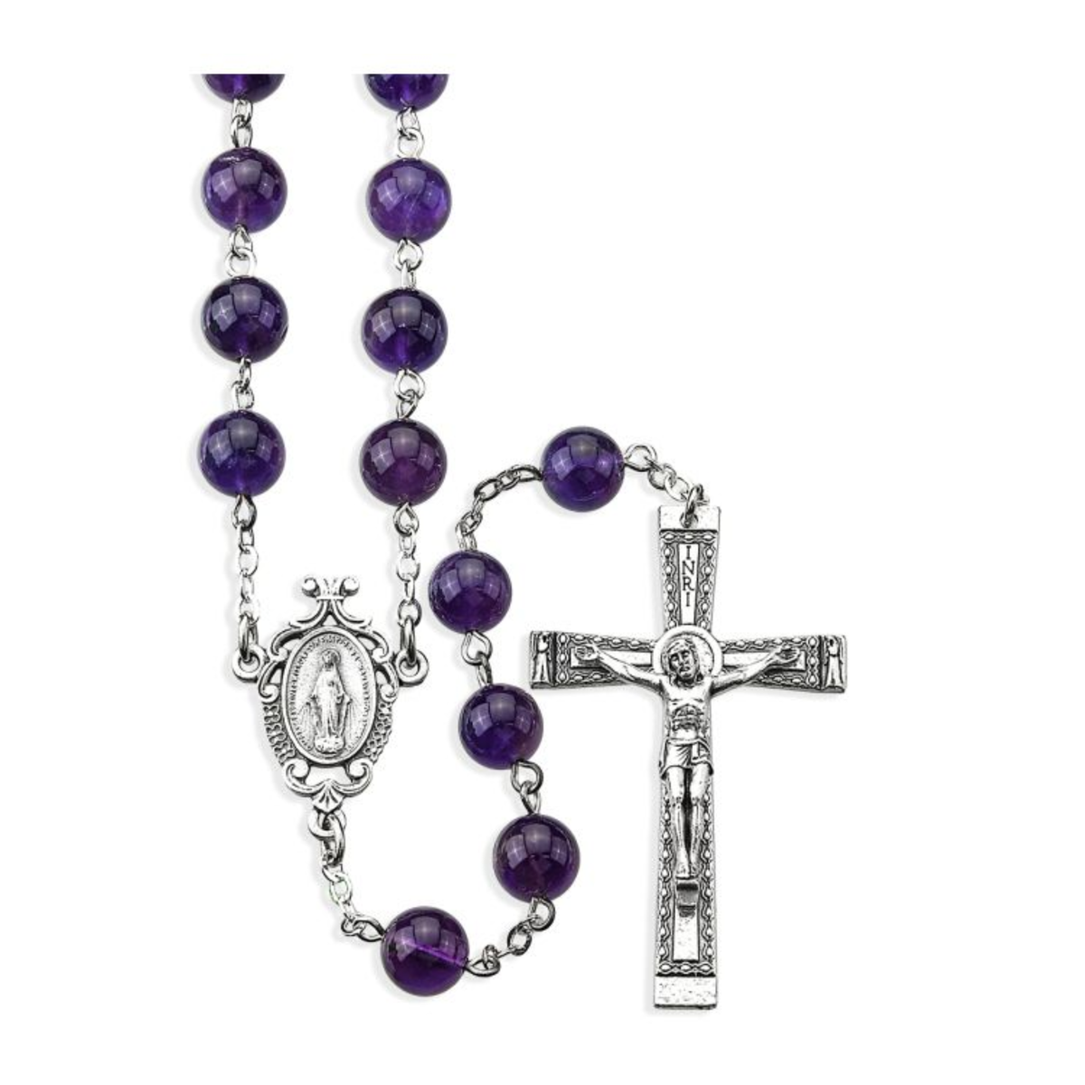 Amethyst Rosary Beads 8mm