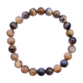 Black and Peach Moonstone Bracelet 8mm for a Larger Wrist