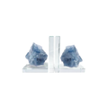 Blue Calcite Bookends