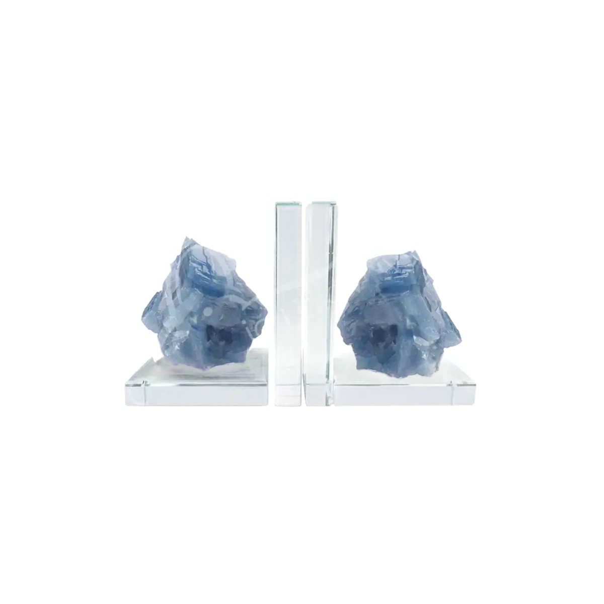 Blue Calcite Bookends