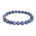 Blue Coral Bracelet 8mm Larger Wrist image 0
