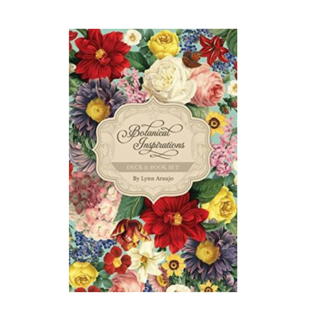 Floral-themed product packaging with 'Botanical Inspirations' text on a white background