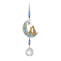 Cats on a Crescent Moon Suncatcher