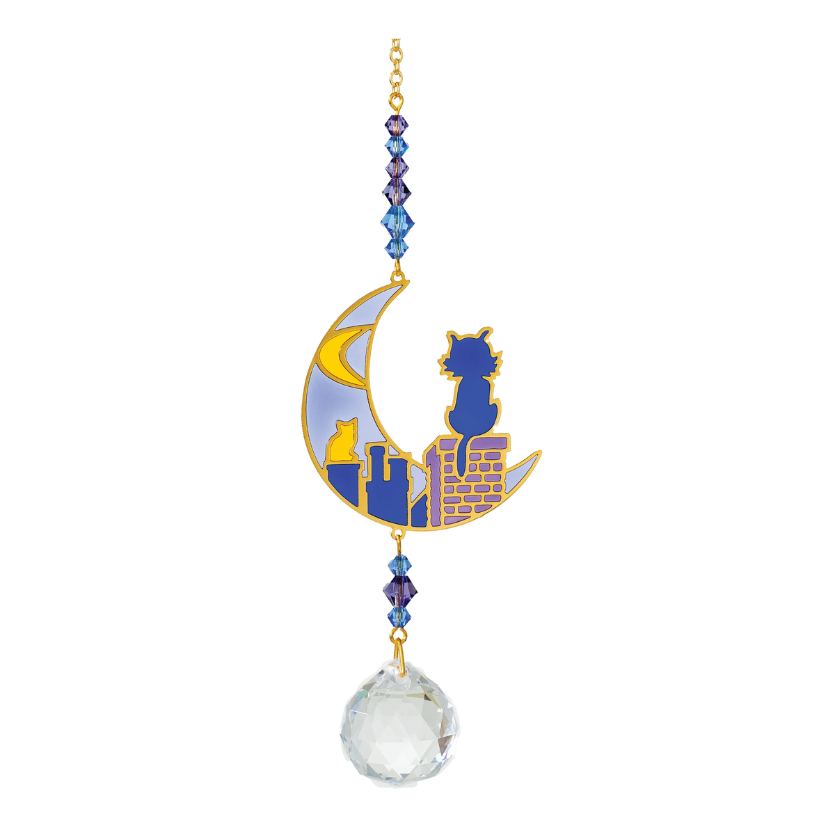 Cats on the Roof Crystal Dreams Suncatcher