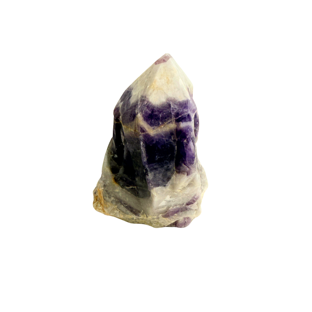 Chevron Amethyst Partly-Polished Point