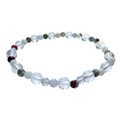 Clear Quartz Aquamarine and Bloodstone Bracelet