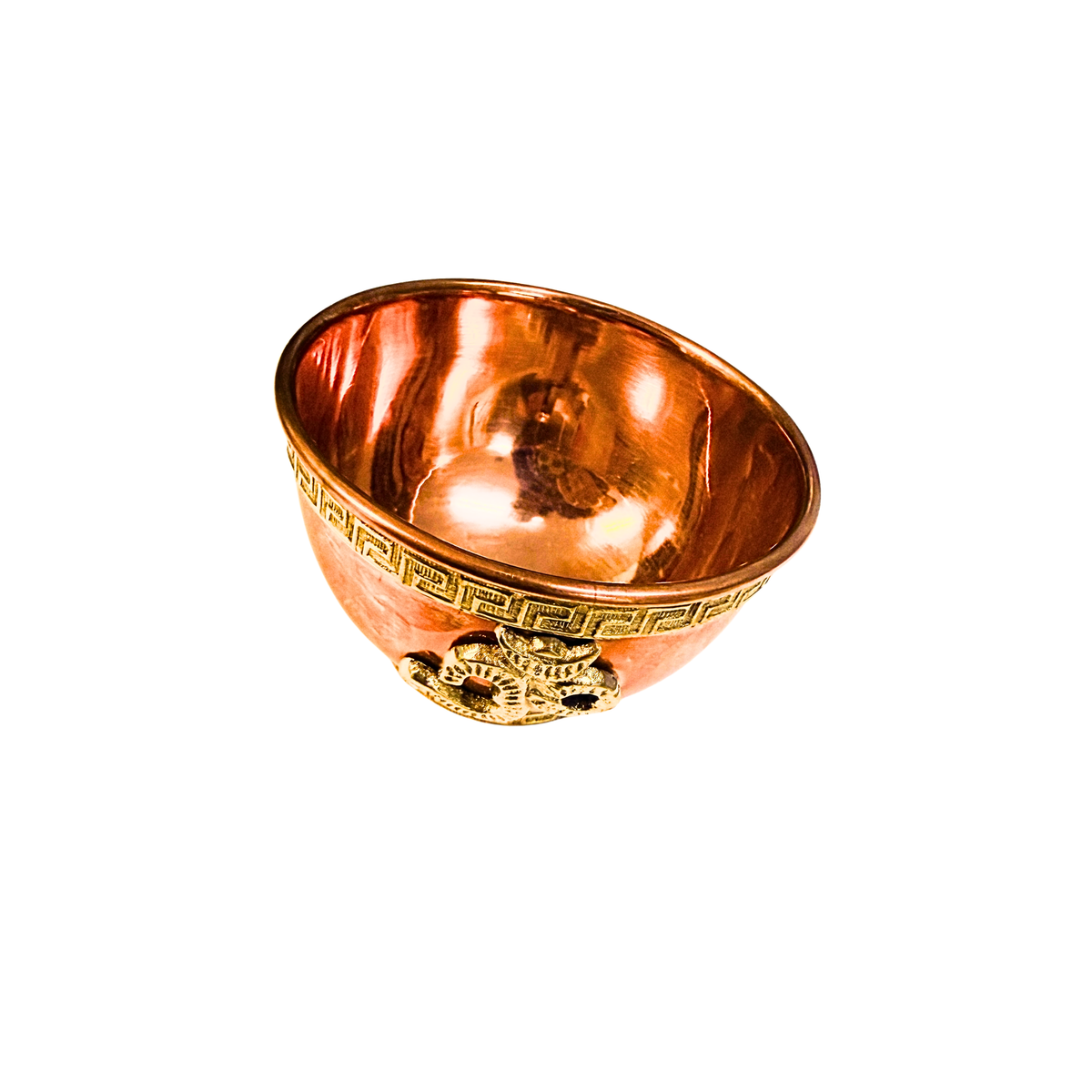 Copper Om Offering Bowl