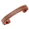 Copper Twist Bracelet with Magnets on a white background
