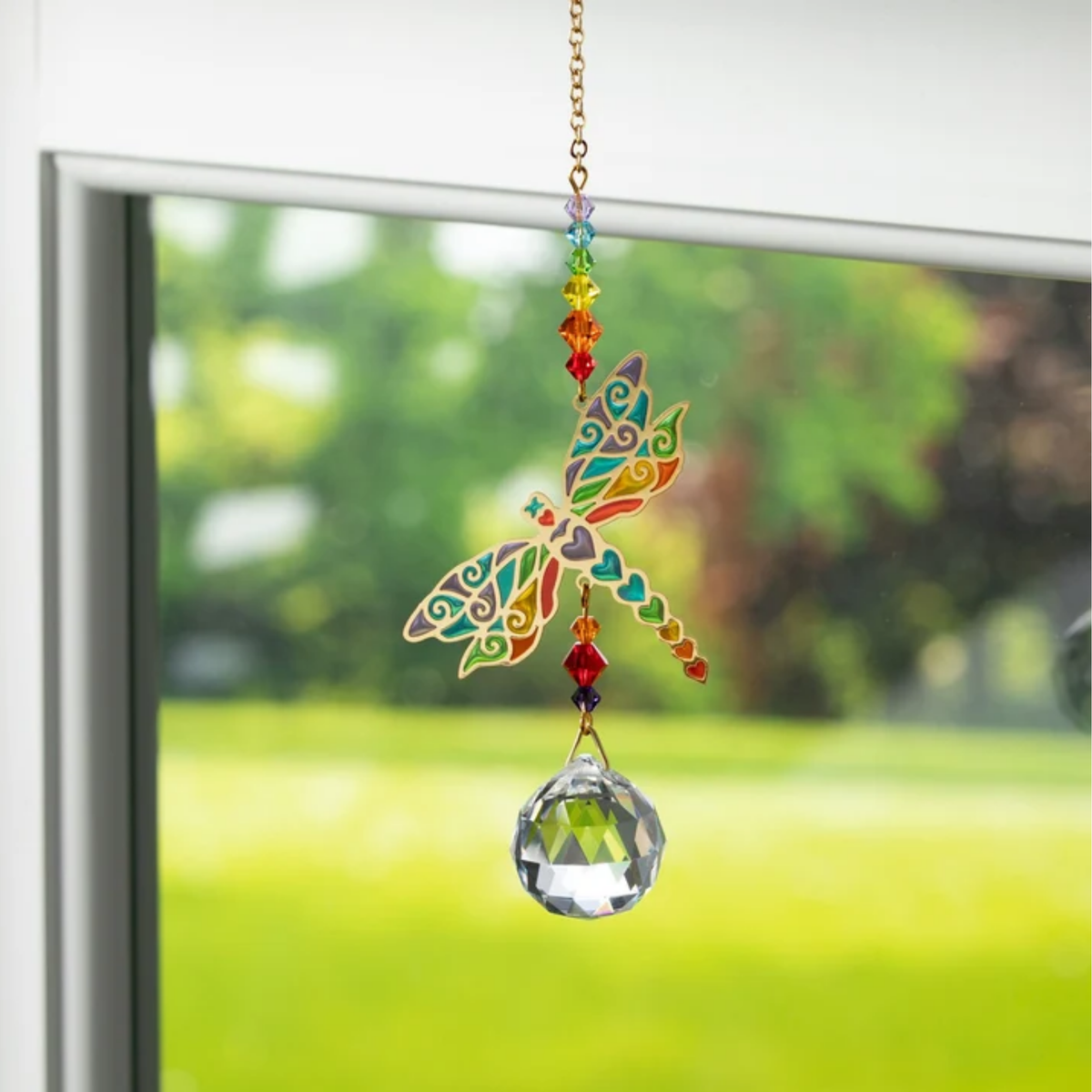 Crystal Dreams Dragonfly Suncatcher