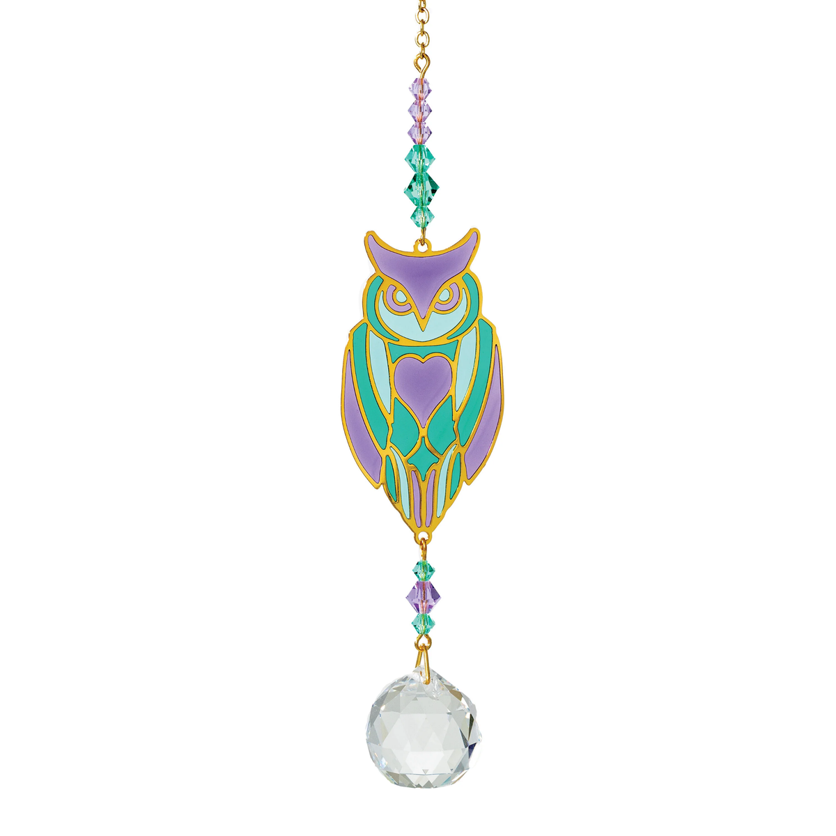 Crystal Dreams Owl Suncatcher