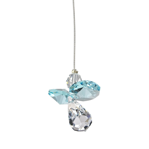 Crystal Guardian Angel Suncatcher - Aqua 