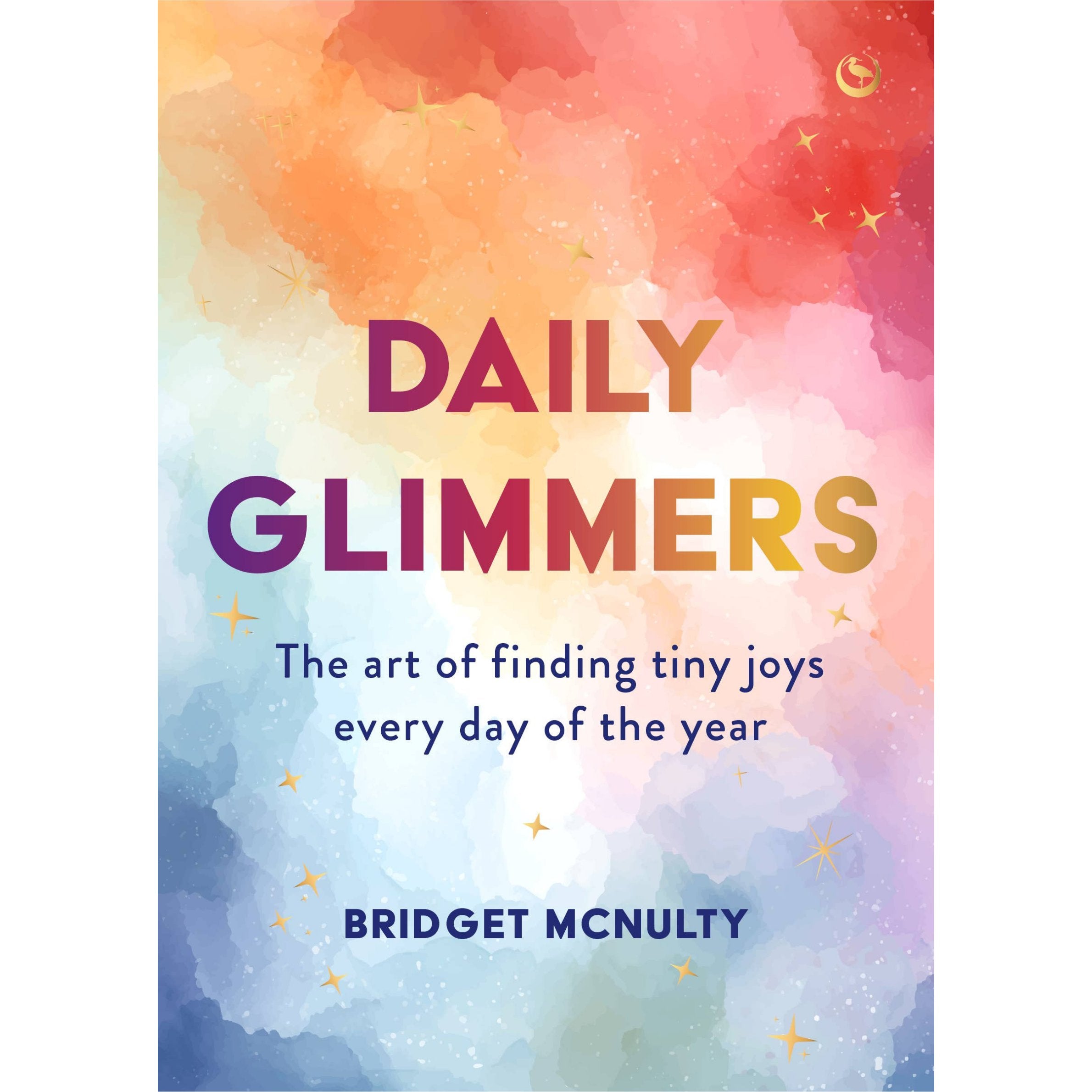Book cover of 'Daily Glimmers' with colorful abstract design