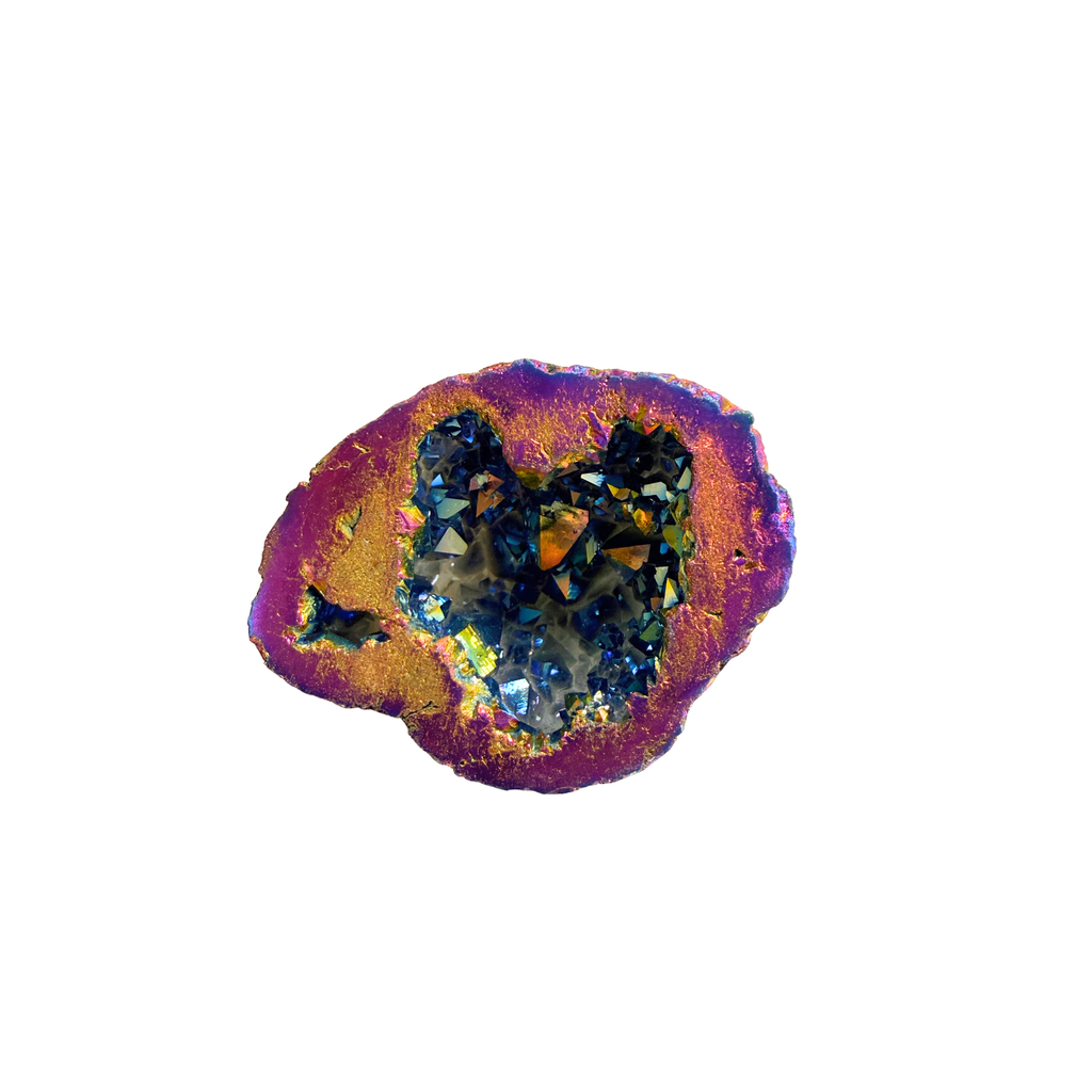 Dark Rainbow Aura Geode