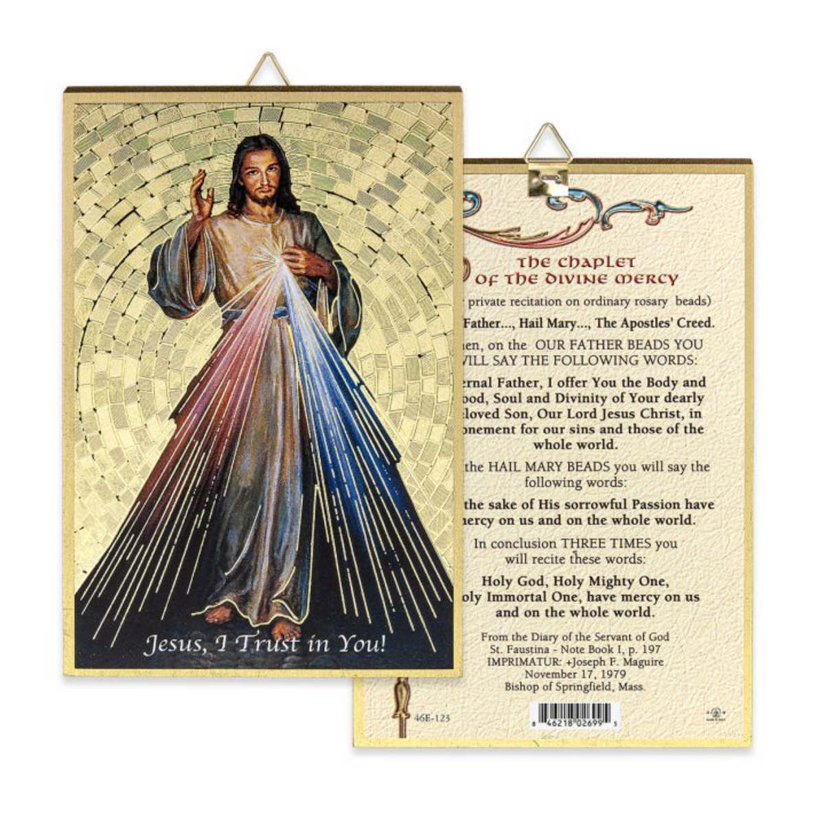 Gold Foil Divine Mercy Mosaic Plaque