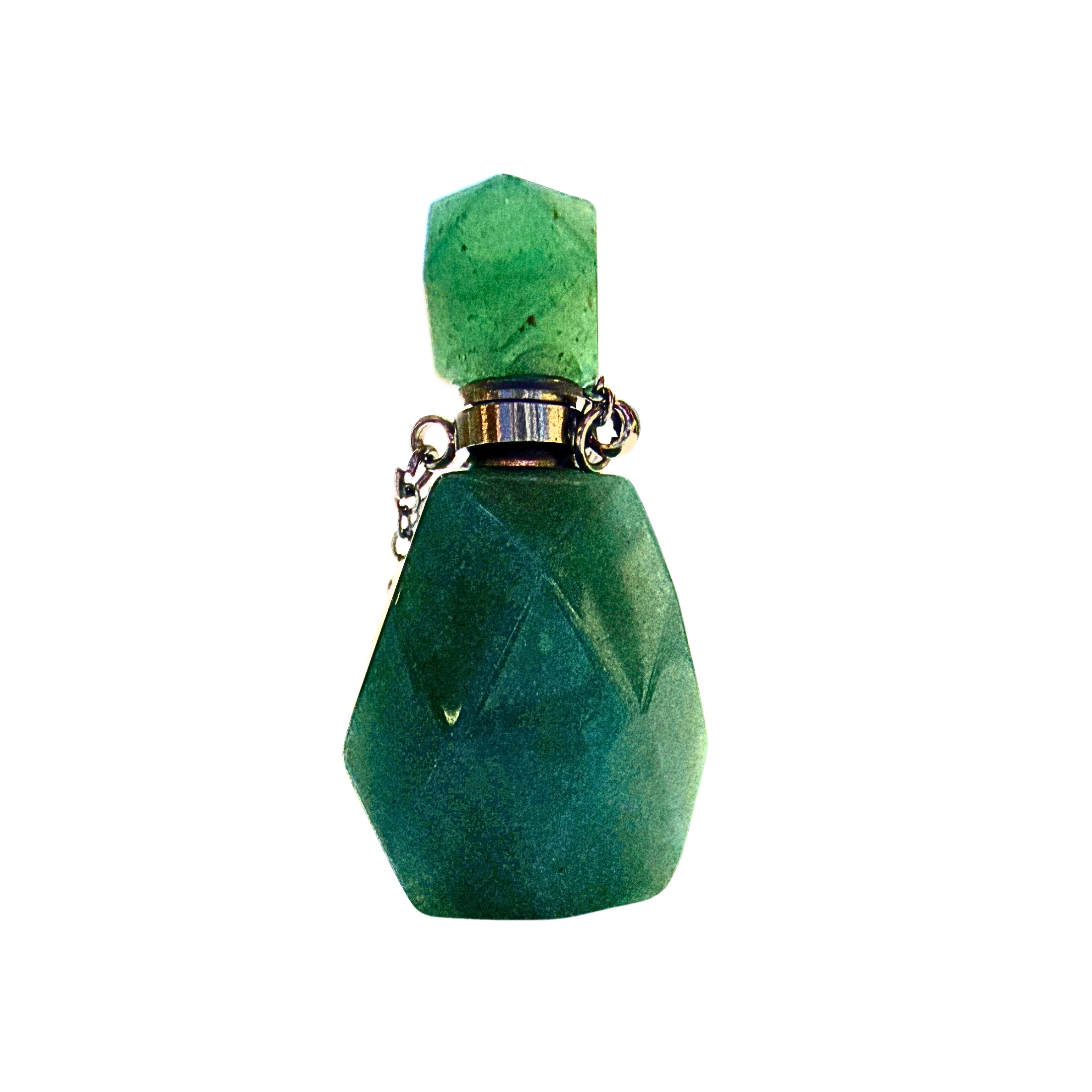 Green Aventurine Perfume Bottle Pendant Necklace