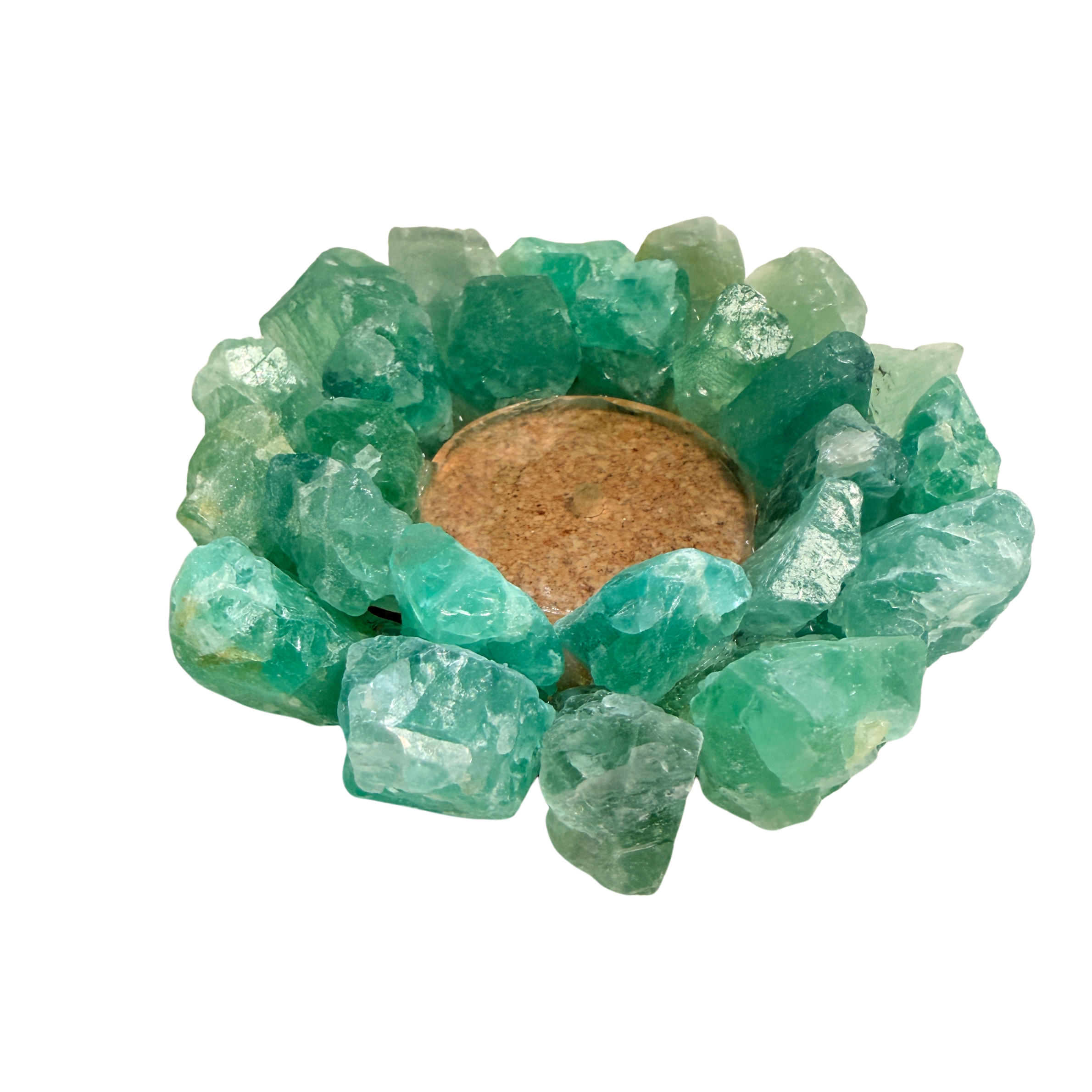 Green Calcite Tealight Holder