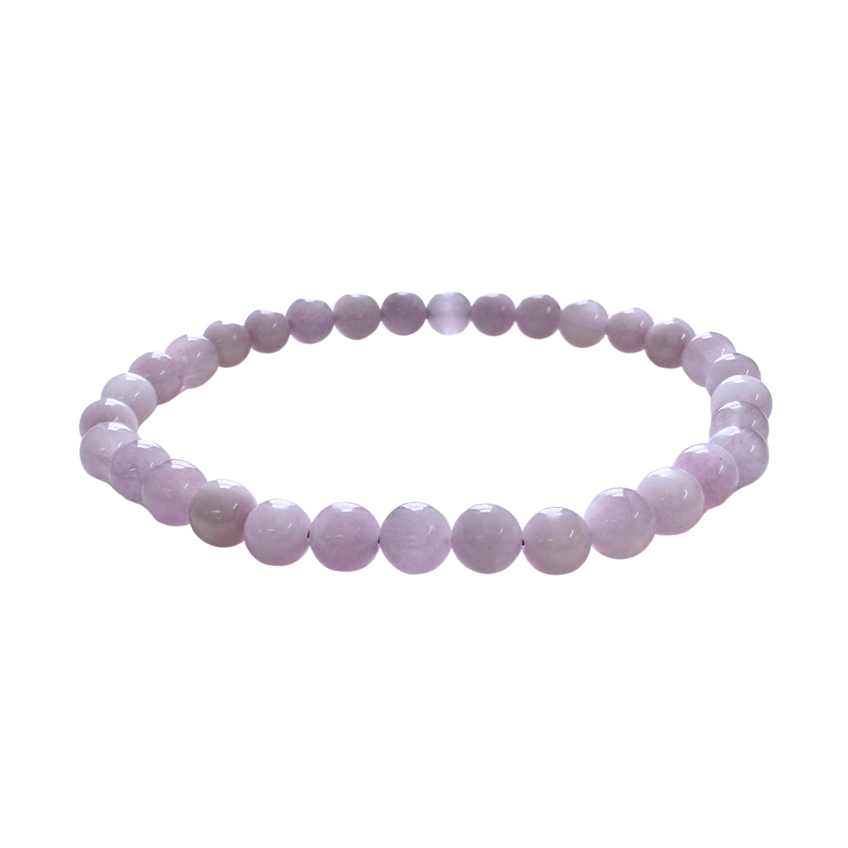 Kunzite Bracelet 6mm on a white background