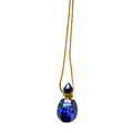 Lapis Lazuli Perfume Bottle Pendant Necklace