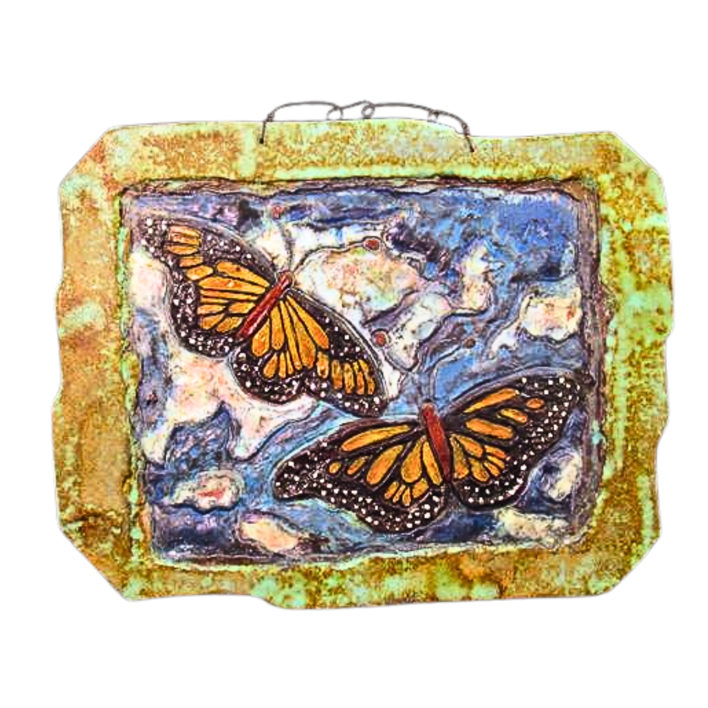 Monarch Butterflies Paper and Stone Wall Art
