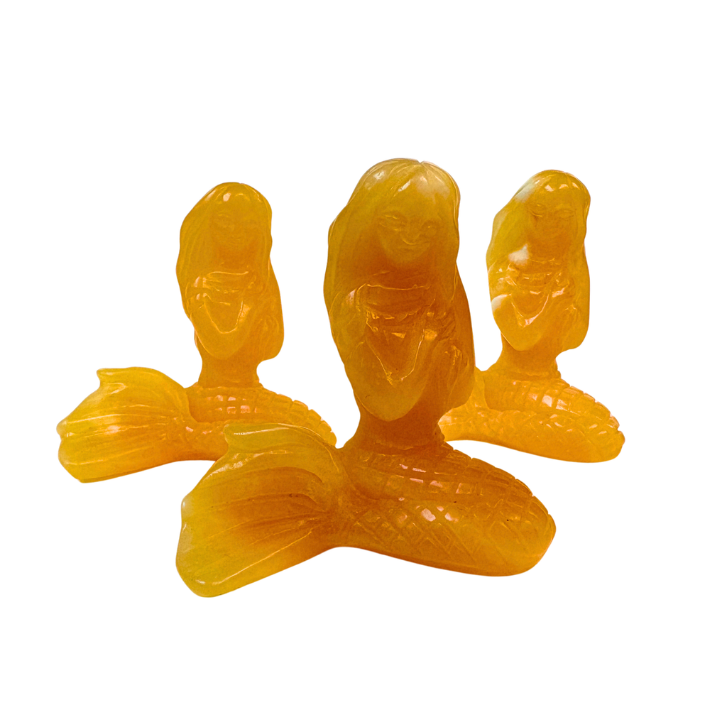 Orange Calcite Mermaid
