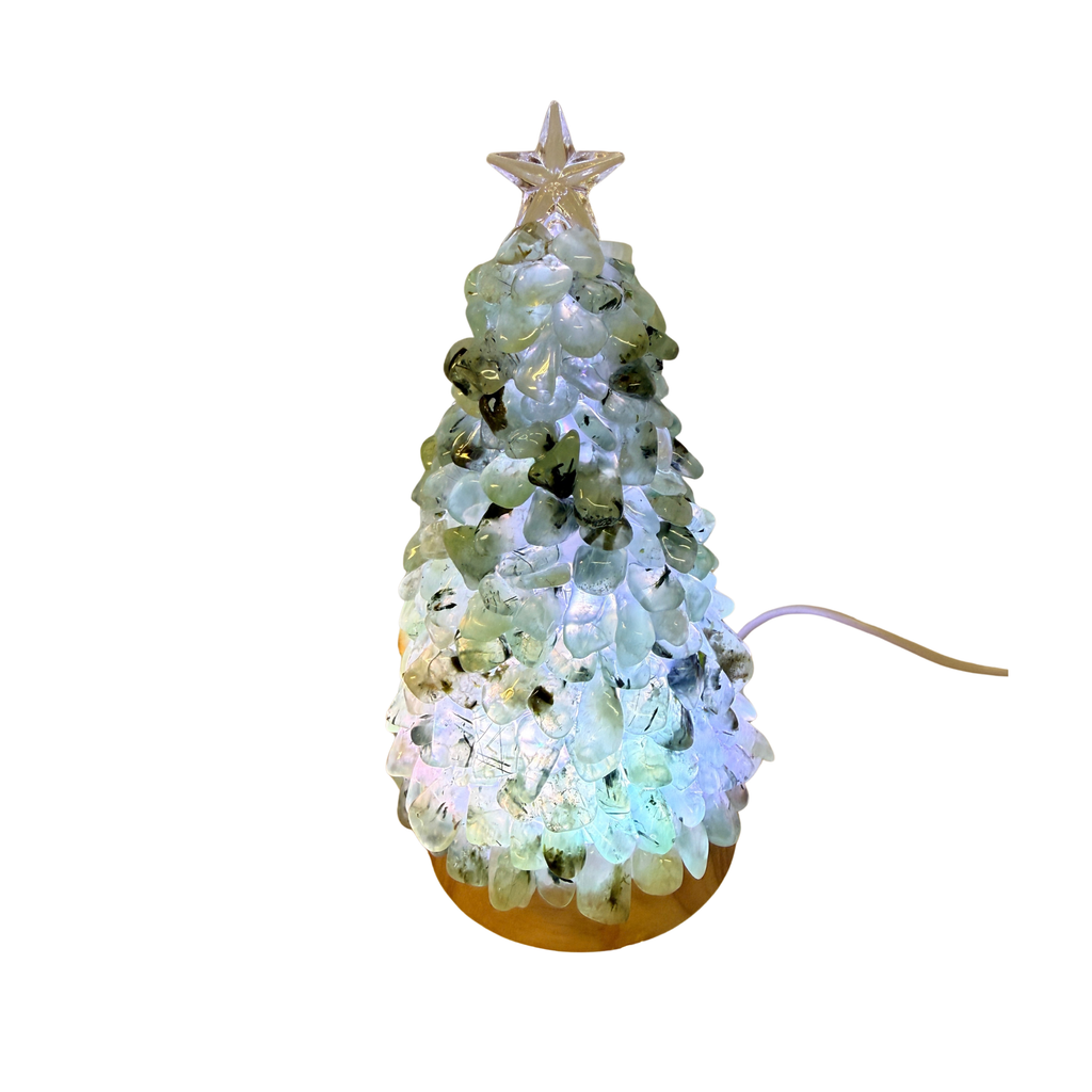 Prehnite Christmas Tree Lamp